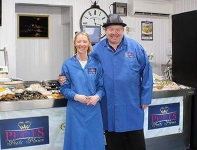 Kevin and Nicola Peet at Peets Plaice in Churchtown in Southport