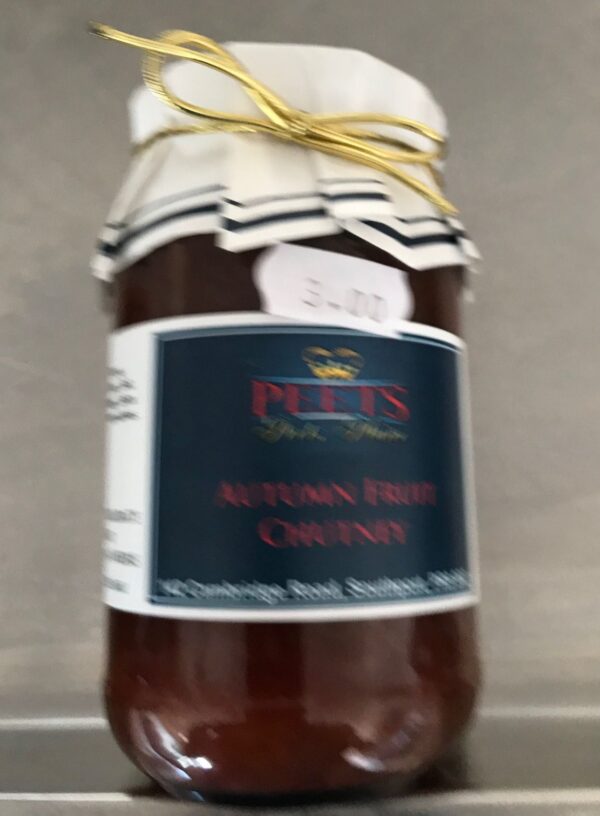 Autumn Fruit Chutney at Peets Plaice in Southport.