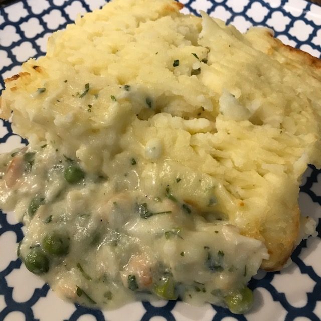 Home made fish pie at Peets Plaice in Southport