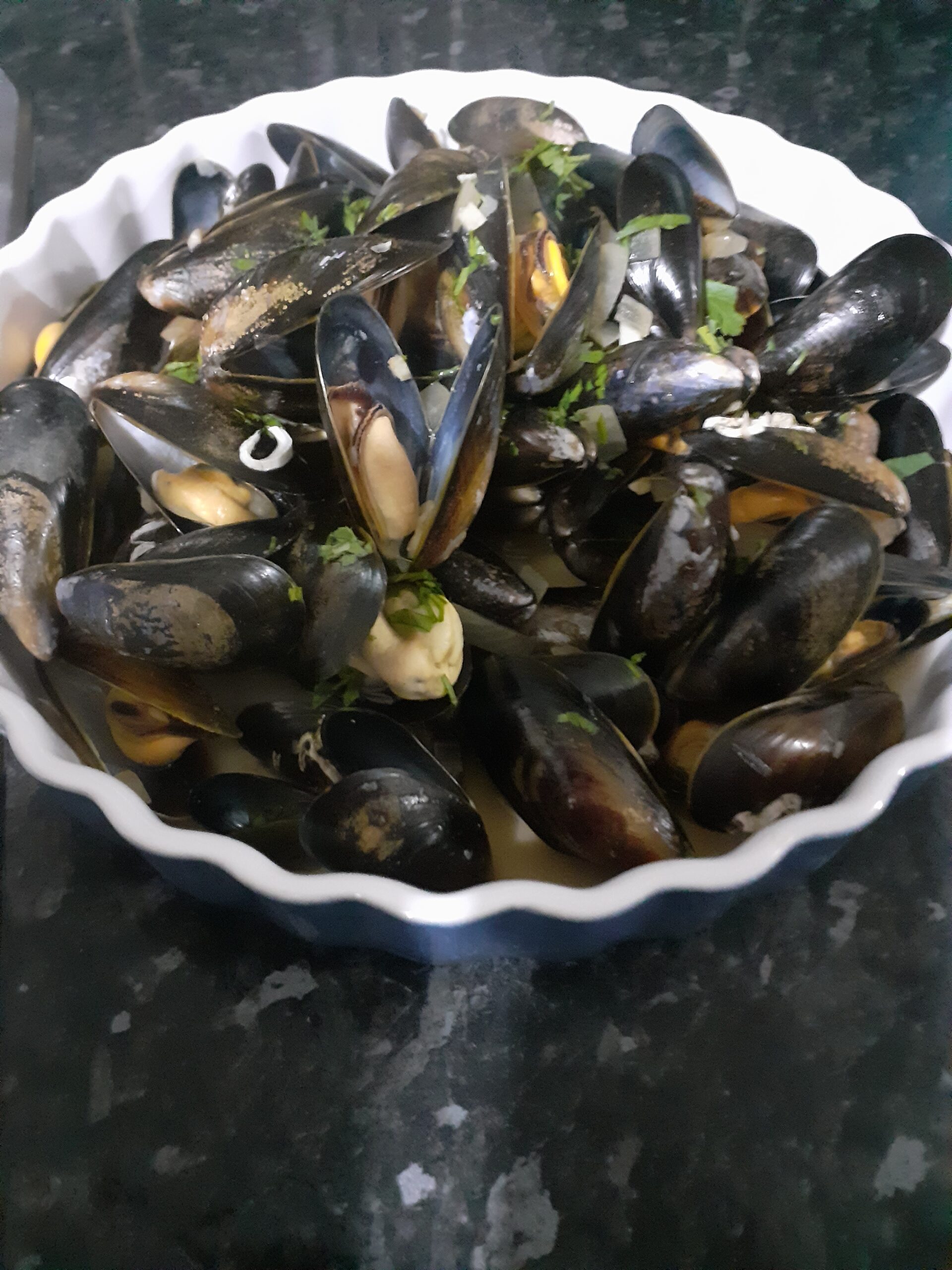 Traditional Mussels (Moules a la Mariniere)